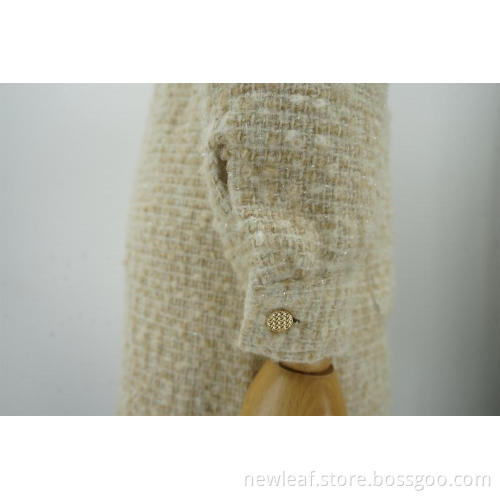 Ladies Coats Coats Langarm Tweed Stoff Ladies Kleid